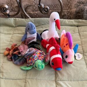 Vintage Ty Beanie Babies lot of sea animals